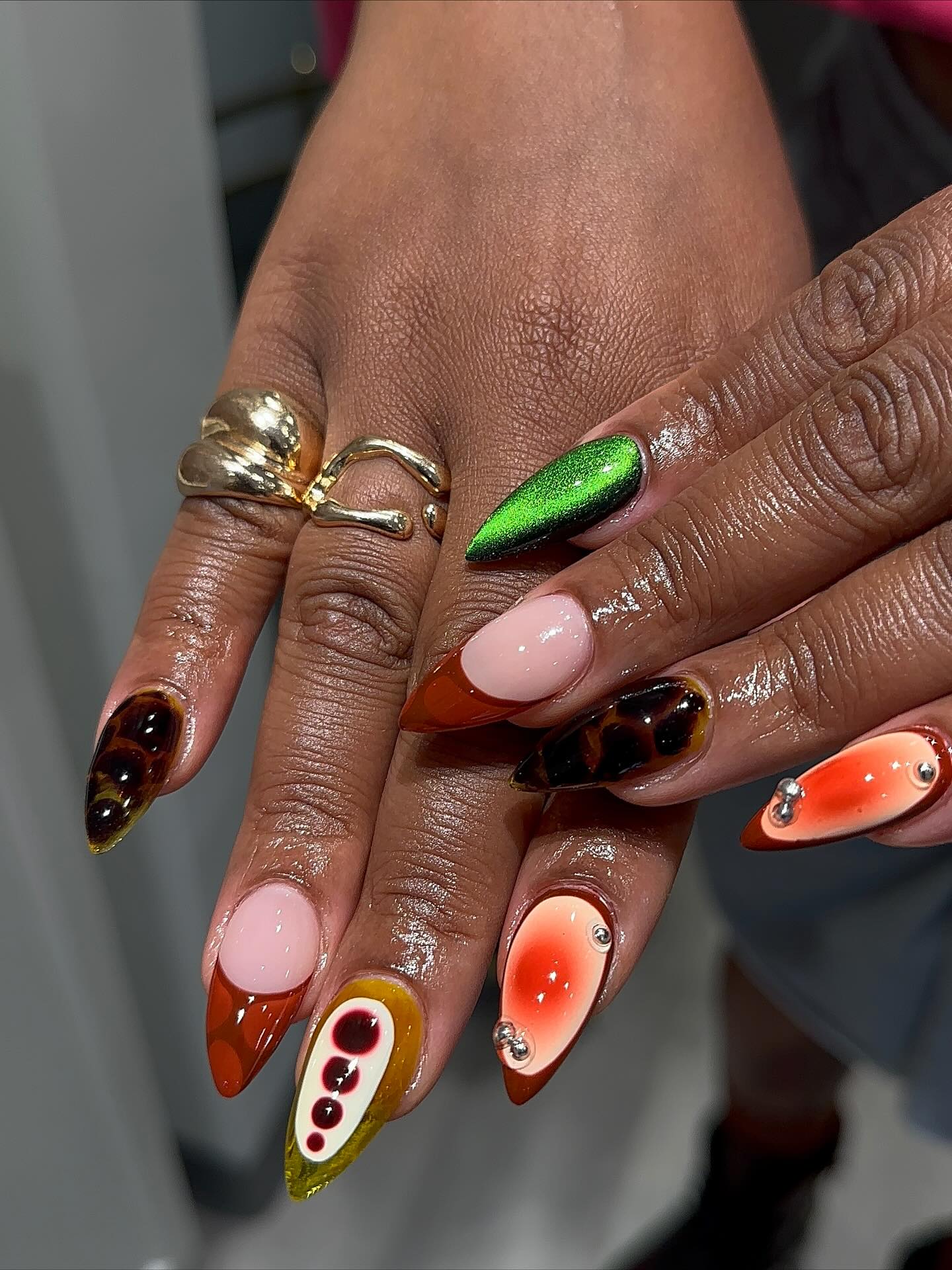 Mismatched Fall Dip Nail Sets