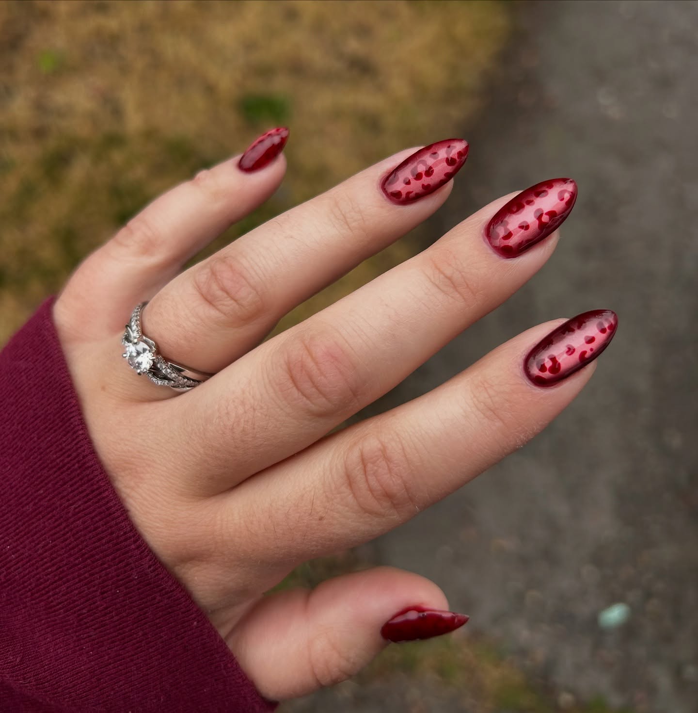 Moody Wine Autumn Nails