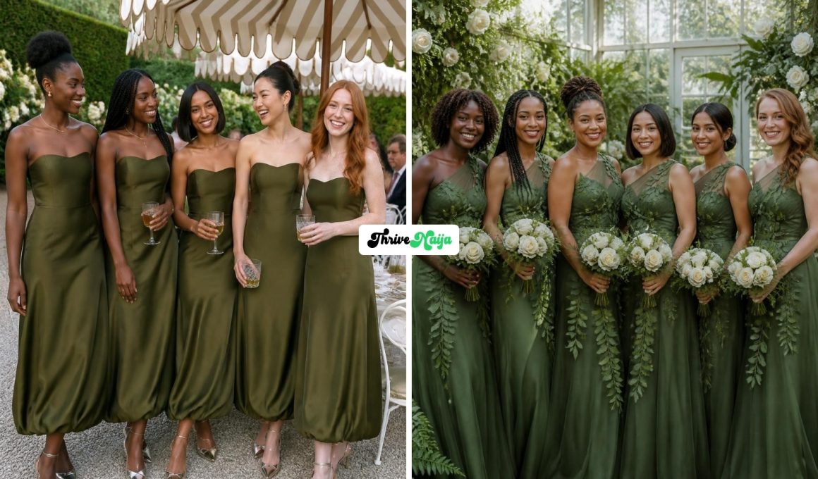 Most Beautiful Dark Green Bridesmaid Dresses That Look Good