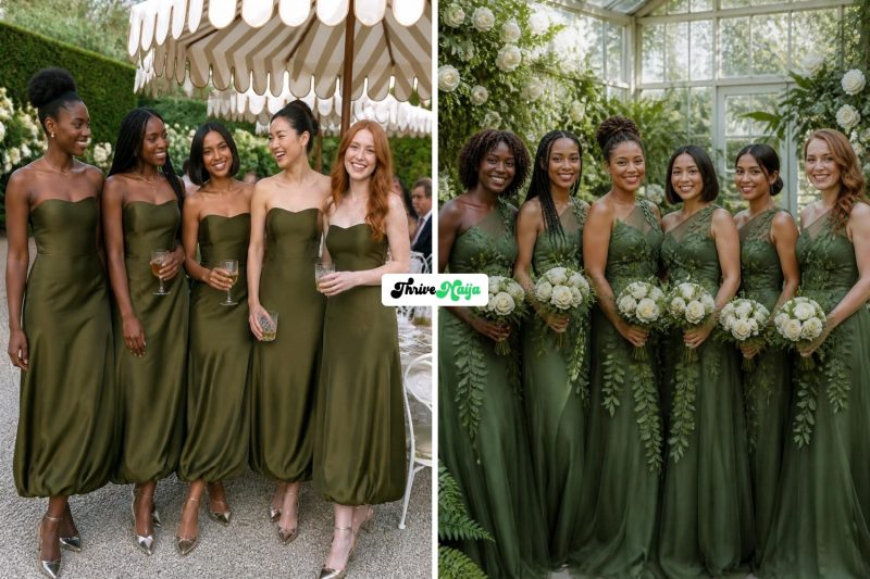 Most Beautiful Dark Green Bridesmaid Dresses That Look Good