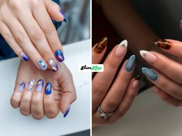 Pretty Blue Fall Nails for a Cool Seasonal Twist