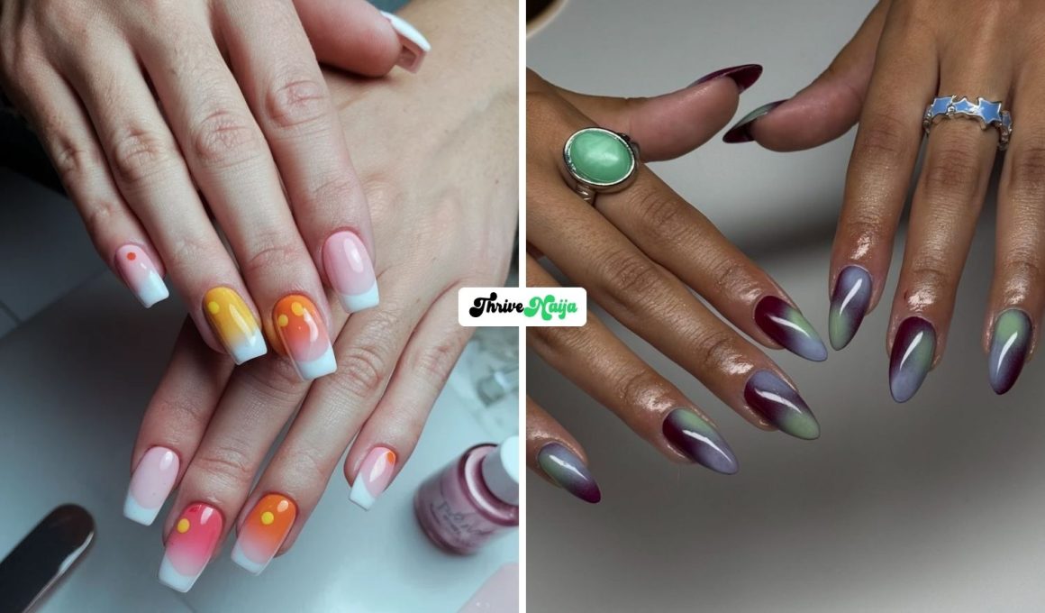 Pretty Fall Dip Nails