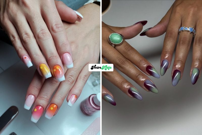 Pretty Fall Dip Nails