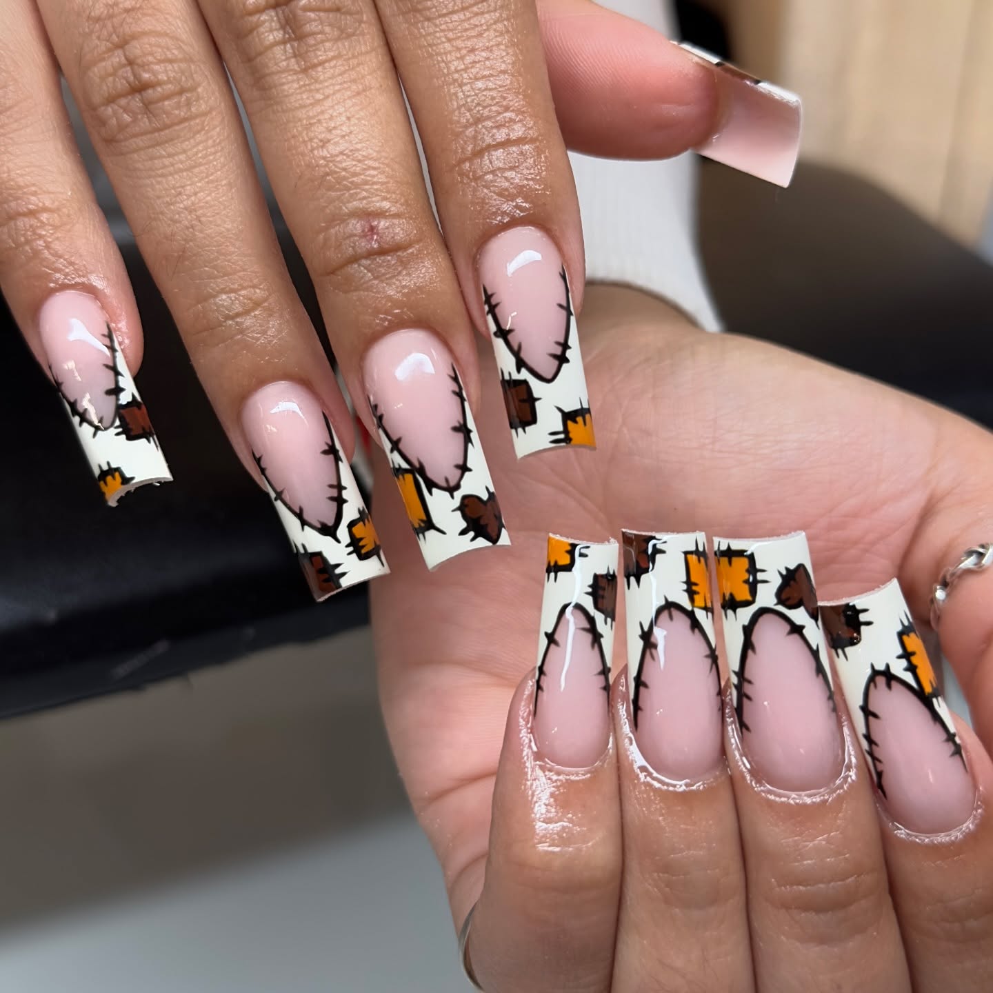 Pumpkin Patch French Tips