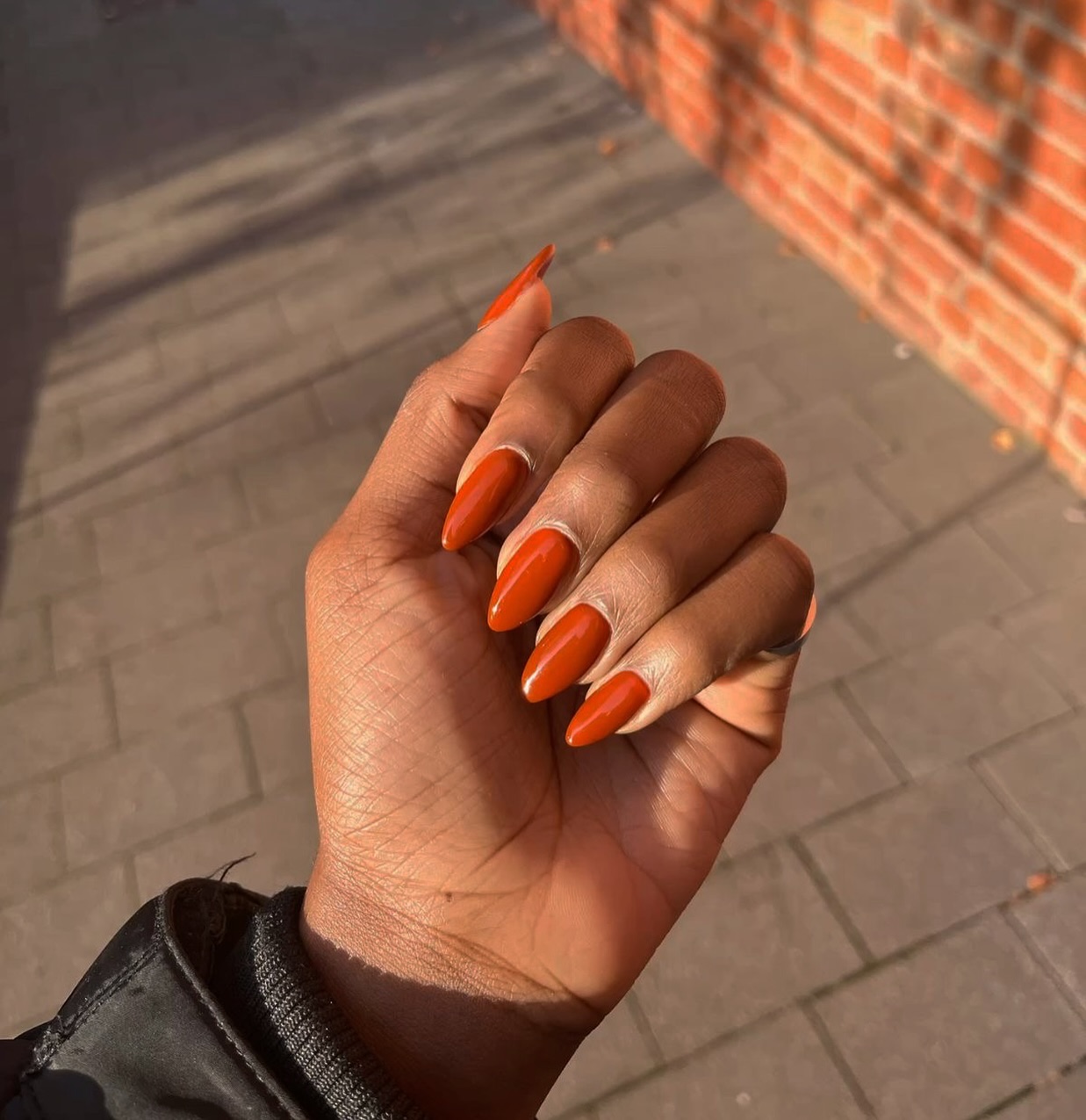 Pumpkin Spice Orange Nails