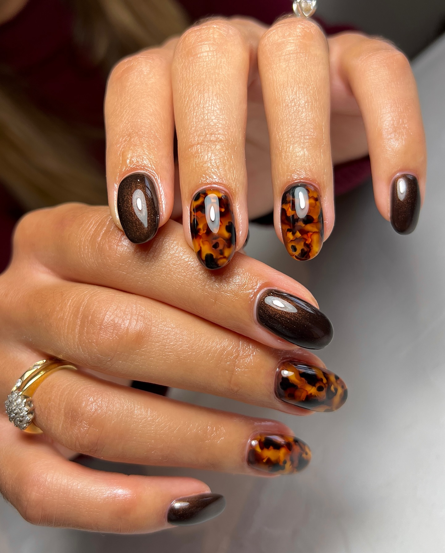 Rich Tortie Chocolate Nails
