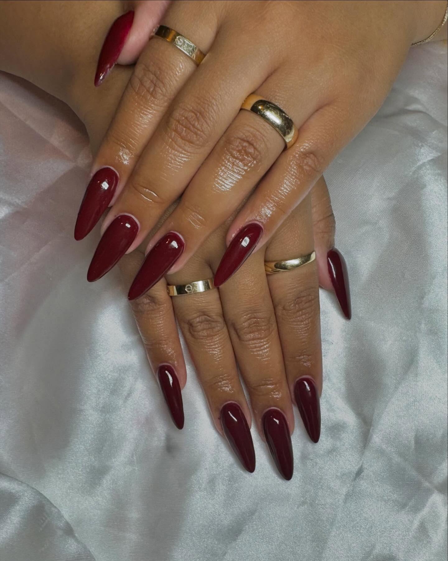 Stiletto Apple Red Fall Nails
