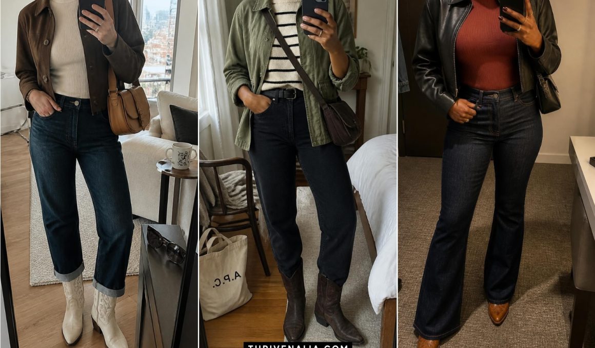 Trendy Fall Cowboy Boot Outfits With Western Flair