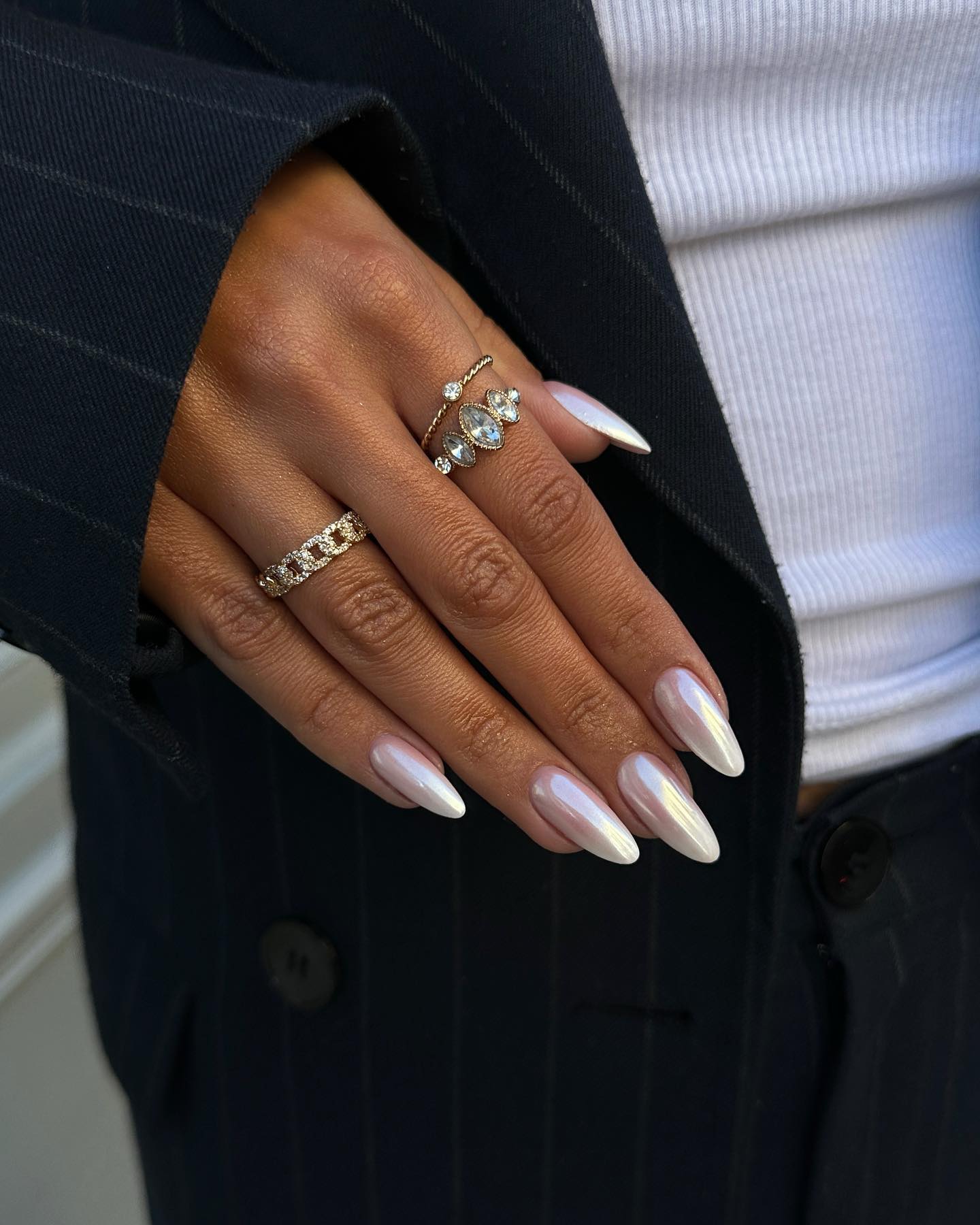 Baby Boomer Chrome Nails