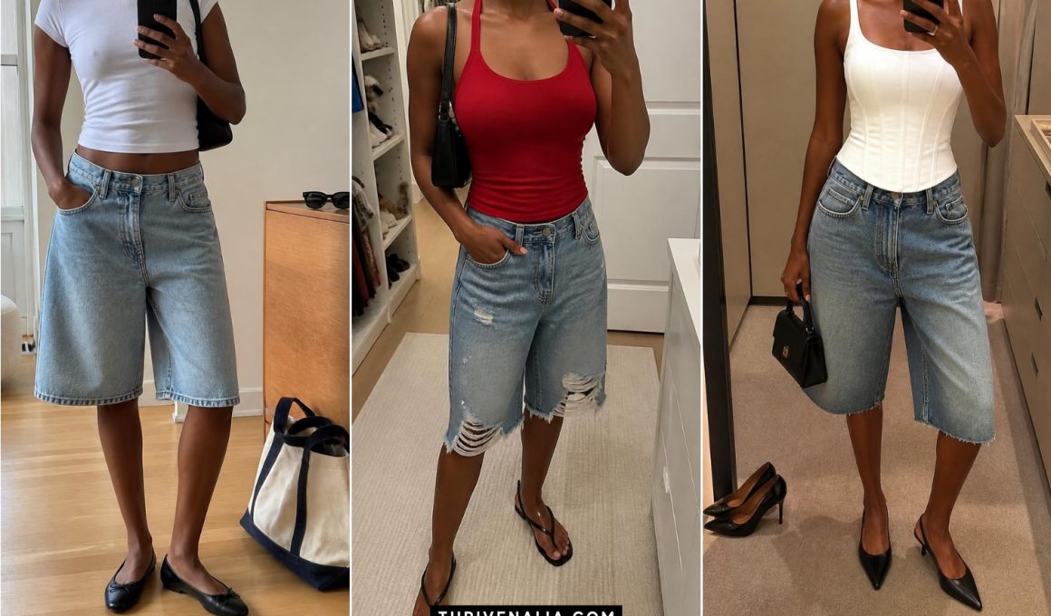 Baggy Jorts Outfits That Give Off Effortless Cool-Girl Energy