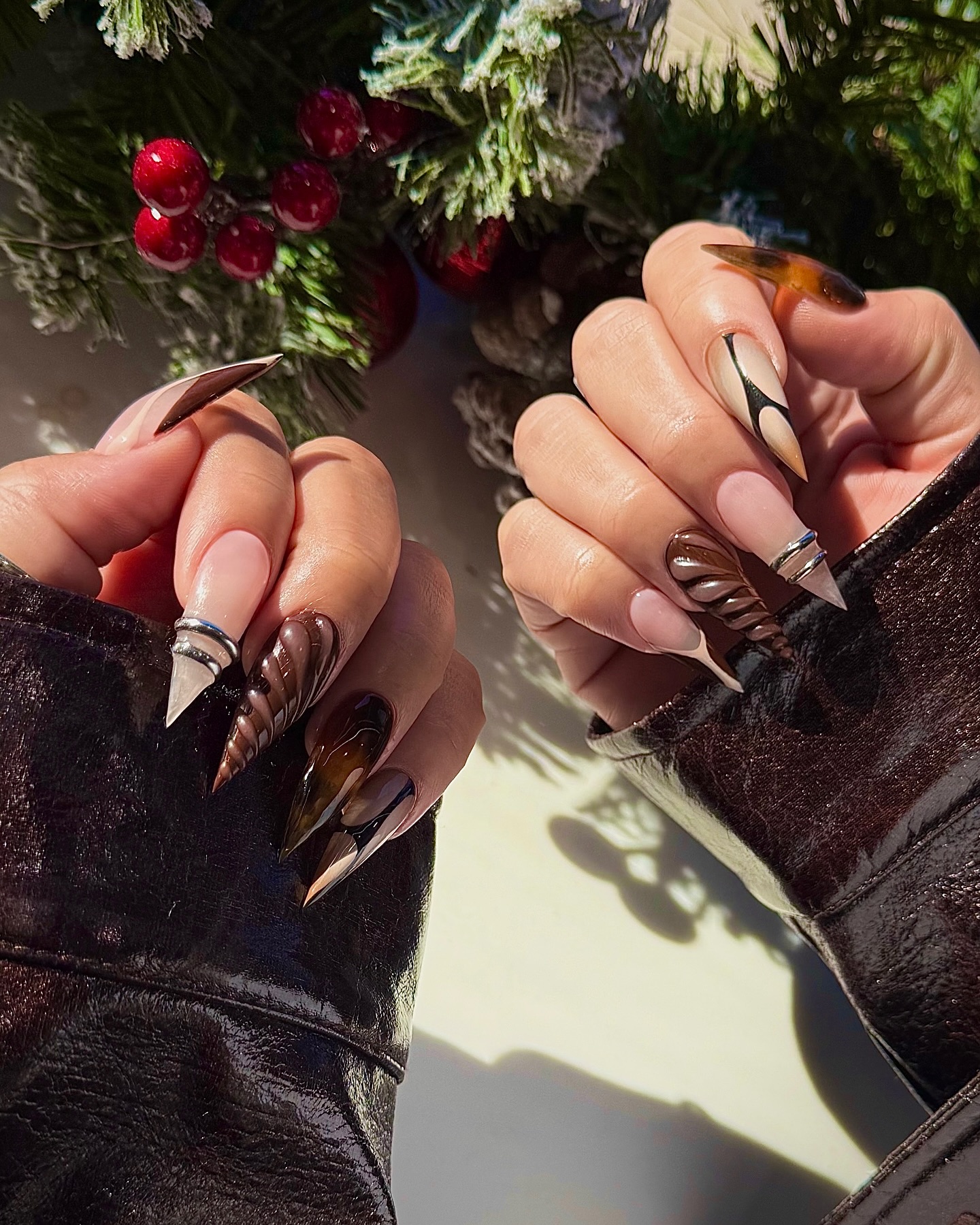 Brown Christmas Nail Mix