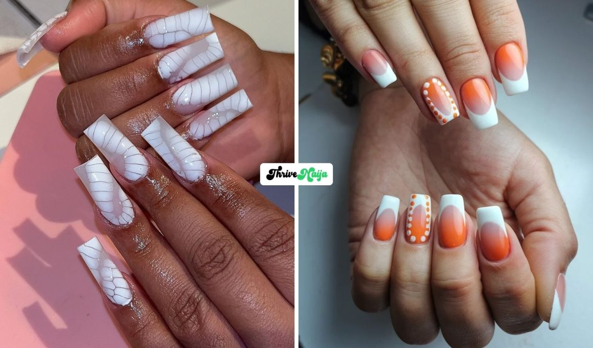 Classy White Fall Nails