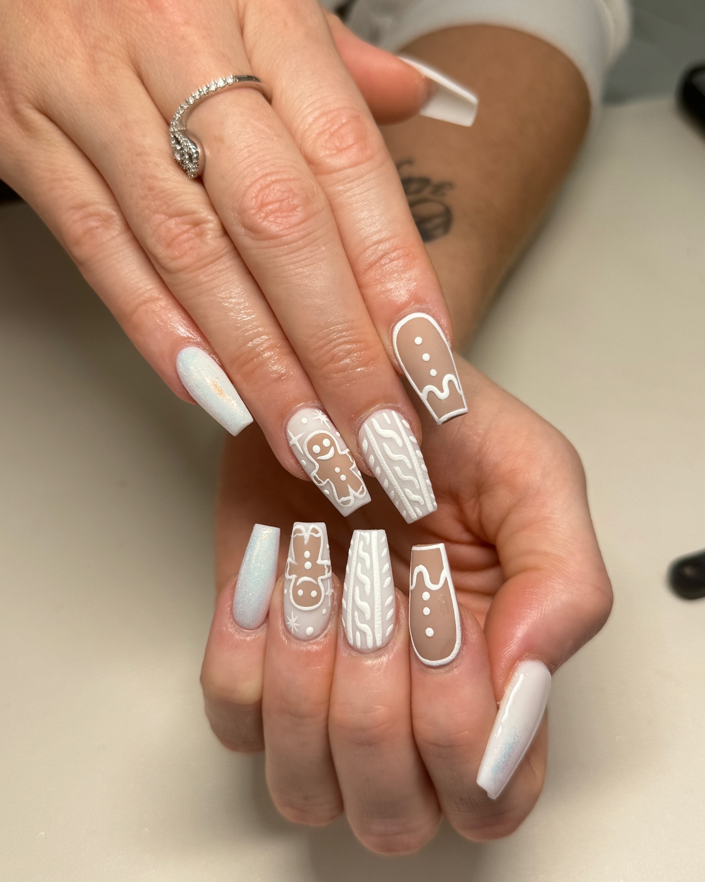 Cute Coffin Gingerbread Nails