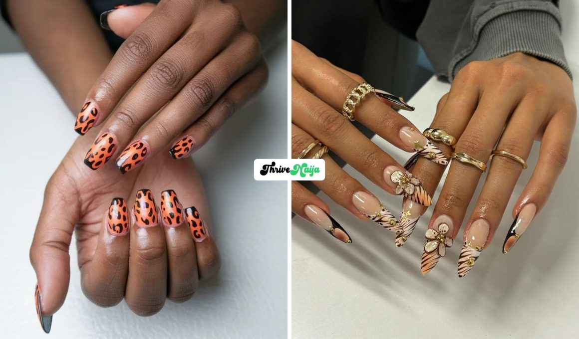 Fierce Fall Cheetah Nails