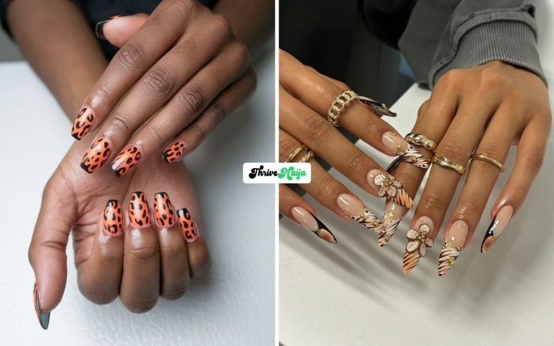 Fierce Fall Cheetah Nails