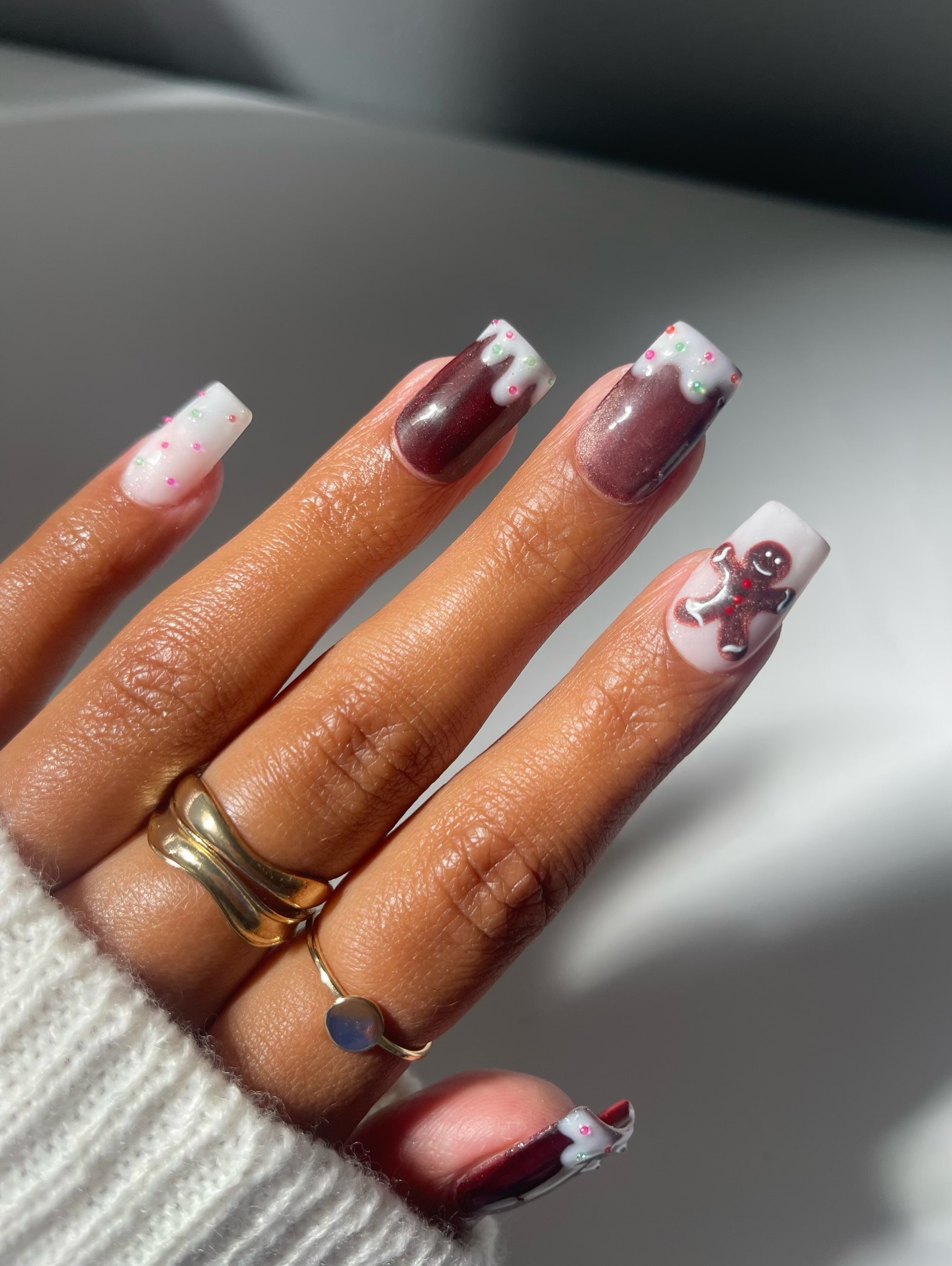 Gingerbread Man and Hot Chocolate Nails