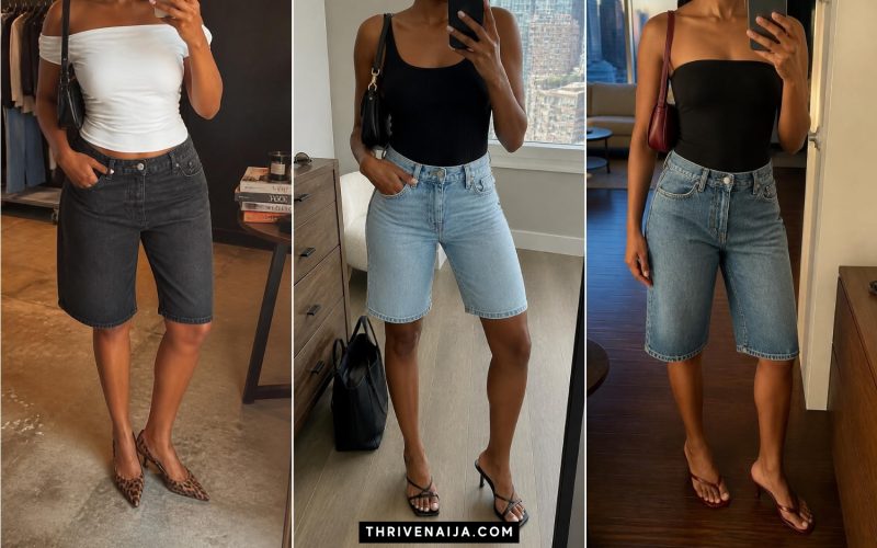 Gorgeous Jorts With Heels Outfits for a Bold Style Mix