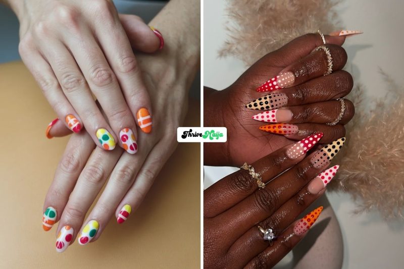 Polka Dot Fall Nails for a Fun Seasonal Mani