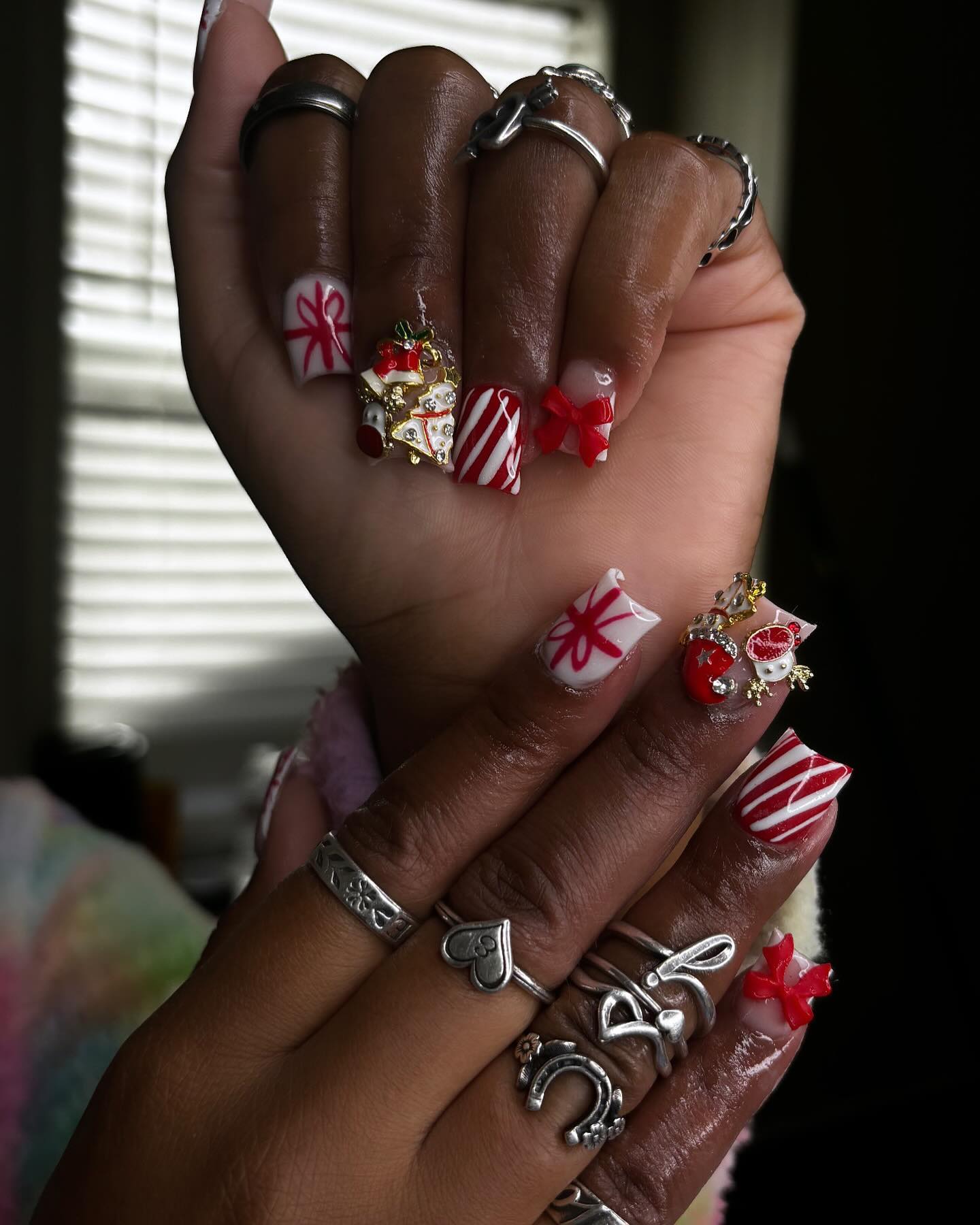 Short Duck Christmas Nails