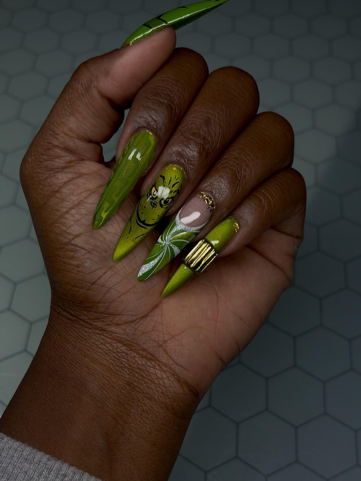 Stiletto Mean Green Grinch