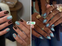 Teal Fall Nails