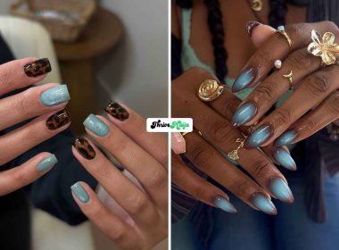 Teal Fall Nails