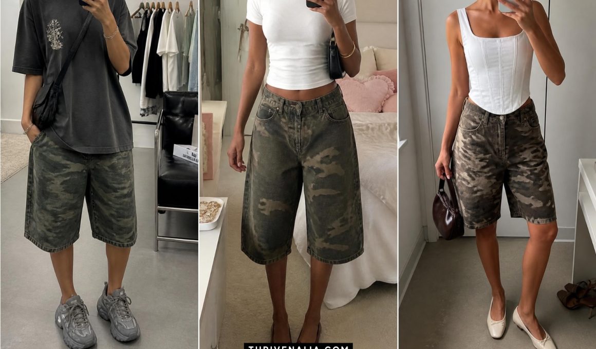 Trendy Camo Jorts Outfits for an Edgy Everyday Look