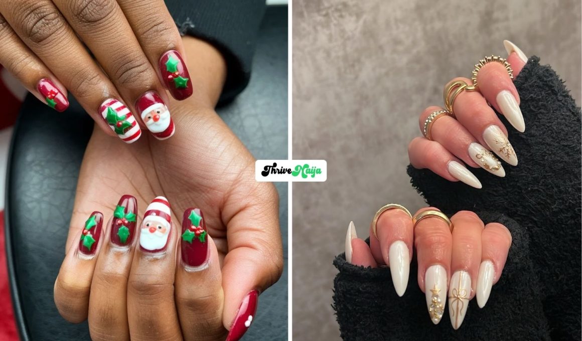 Velvet Christmas Nail Ideas