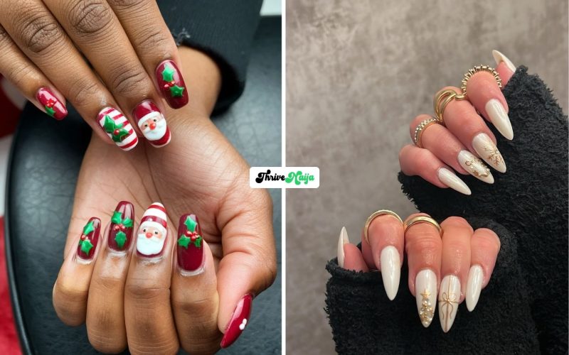 Velvet Christmas Nail Ideas