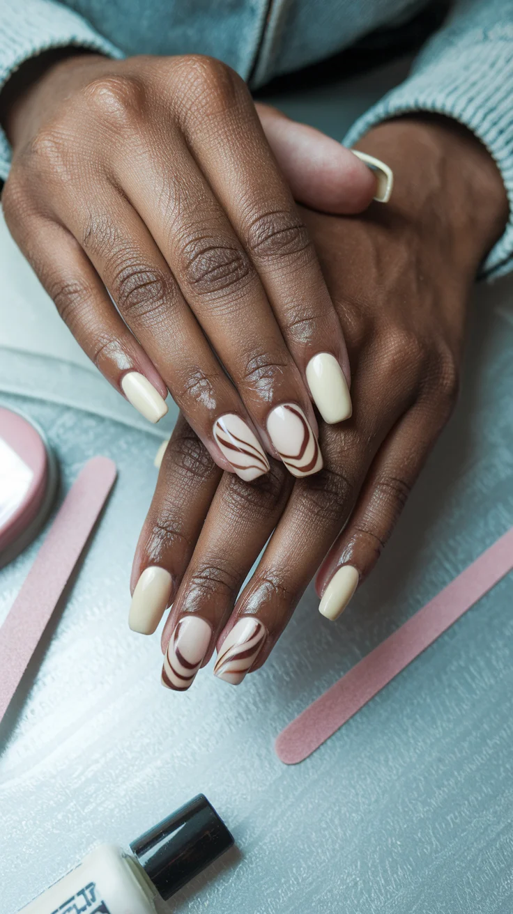 1-iced-latte-nails-with-soft-cream-and-brown-swirls