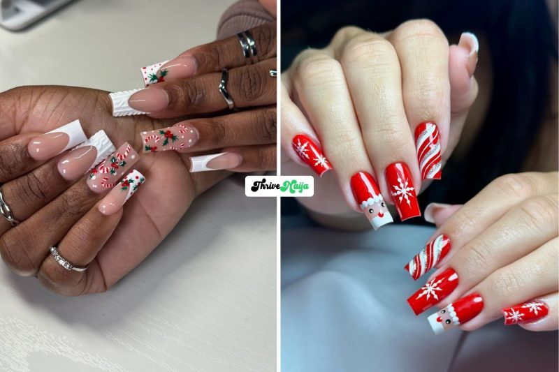 Candy Cane Nail Ideas