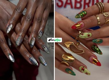 Christmas Cat-Eye Nail Ideas With Magnetic Sparkle