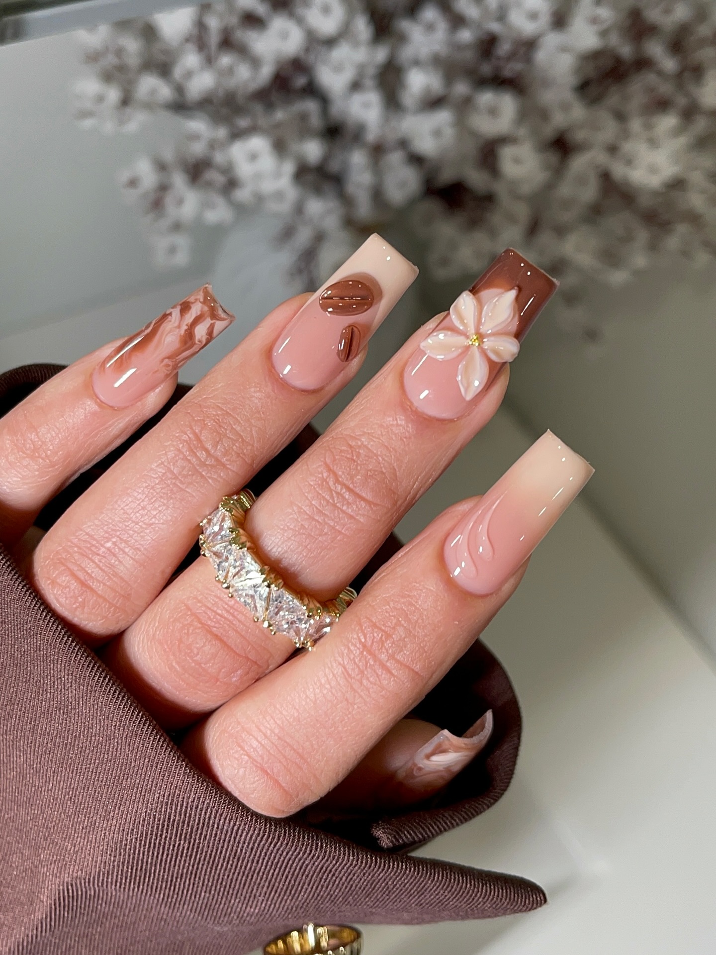 Coffee and Winter Nails