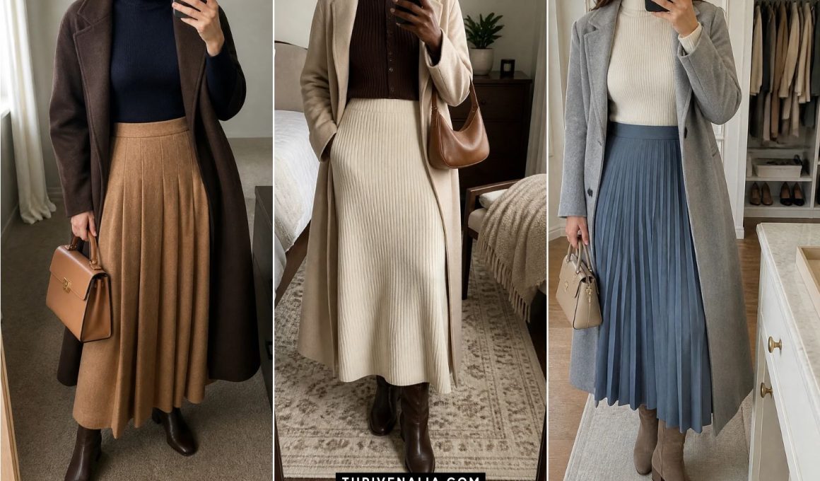 Elegant Long Skirt Outfits for Winter