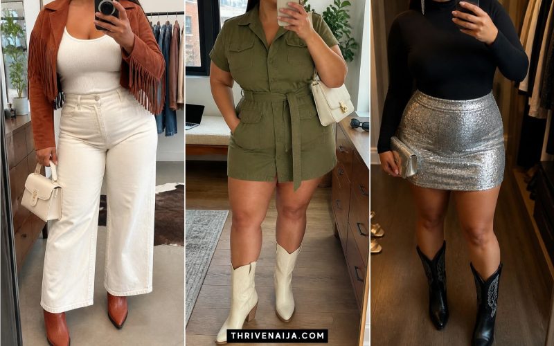 Fierce Plus Size Cowboy Boots Outfits to Rock
