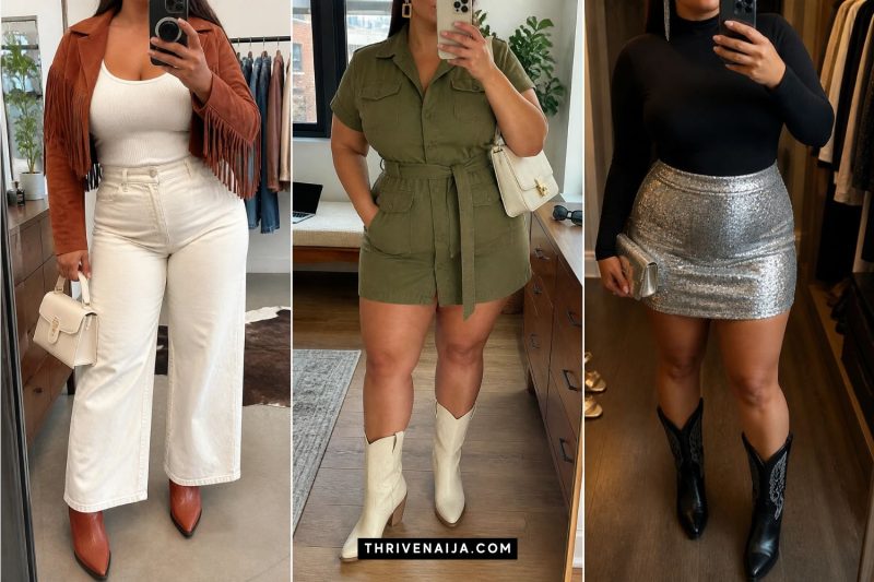 Fierce Plus Size Cowboy Boots Outfits to Rock