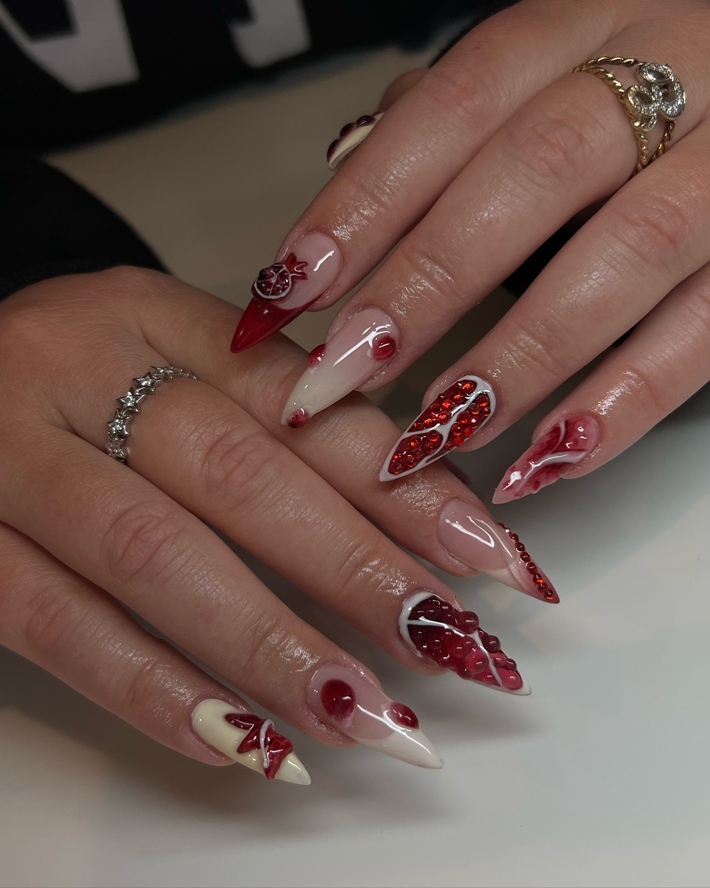 Freestyle Juicy Raspberry Nails
