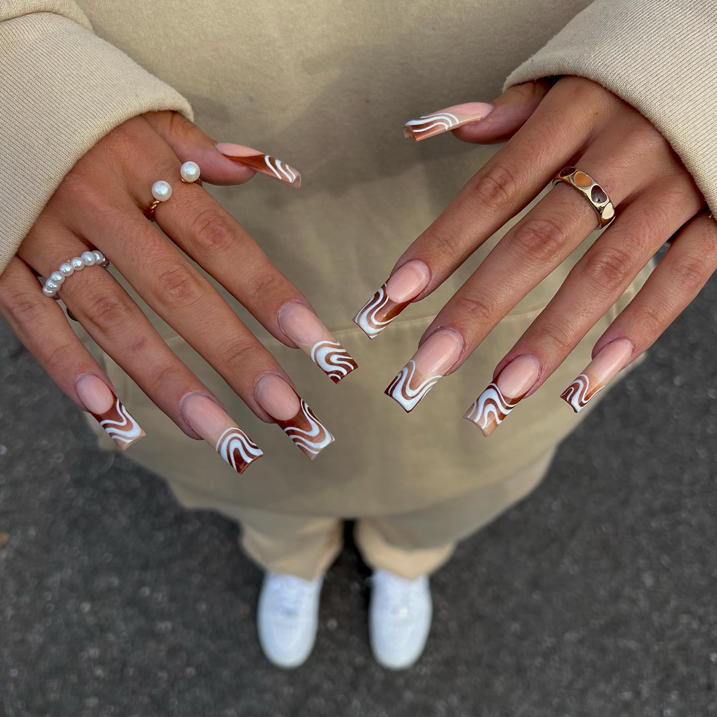 Iced Brown Sugar Oat Espresso Nails