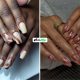 Iced Latte Nails With Soft Cream and Brown Swirls