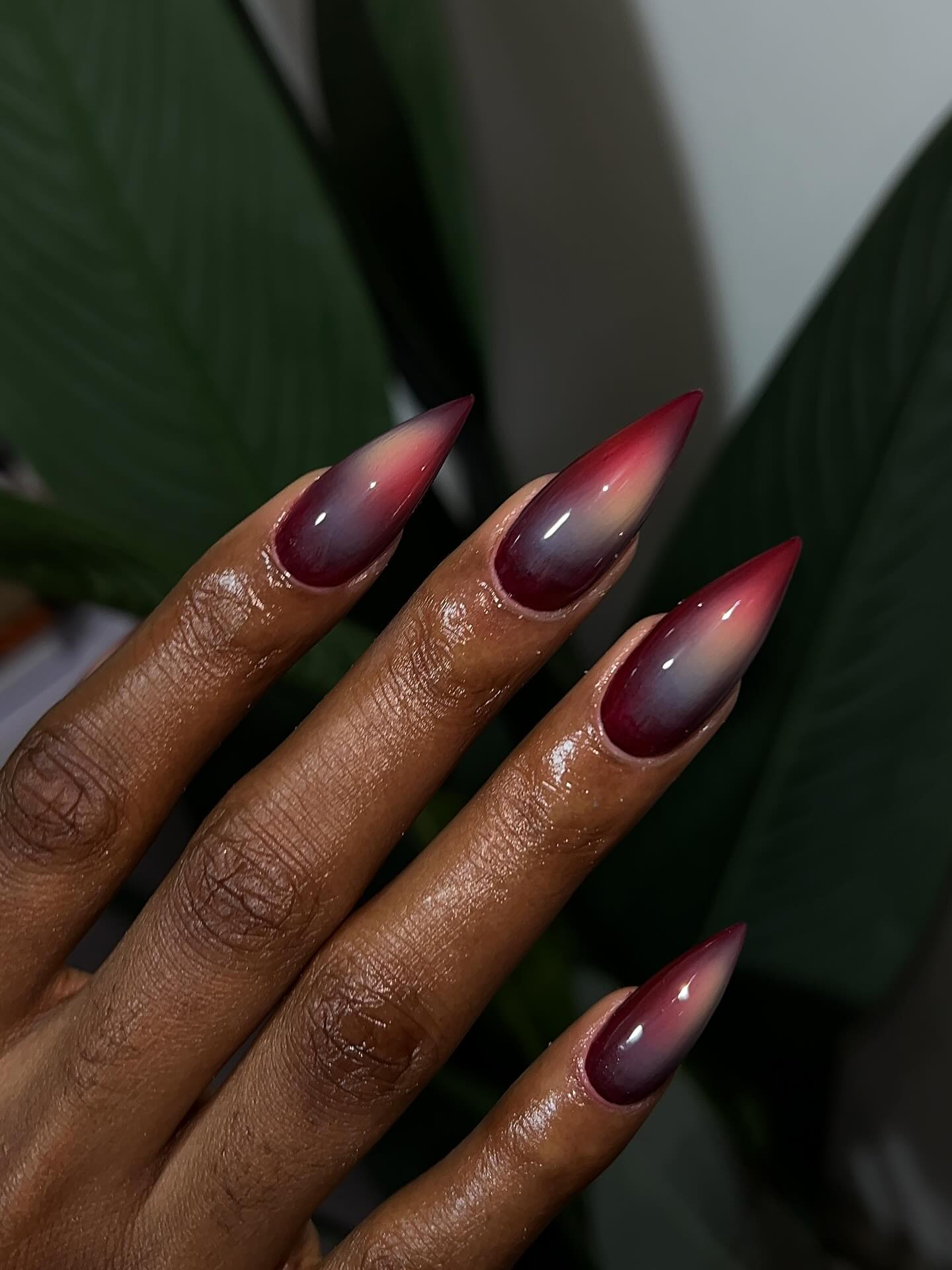 Milky Raspberry Nails