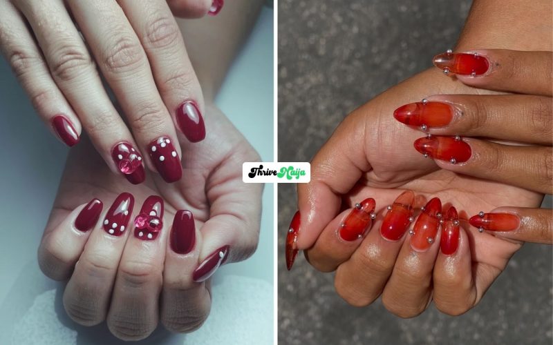 Raspberry Jelly Nails for a Rich, Glossy Look