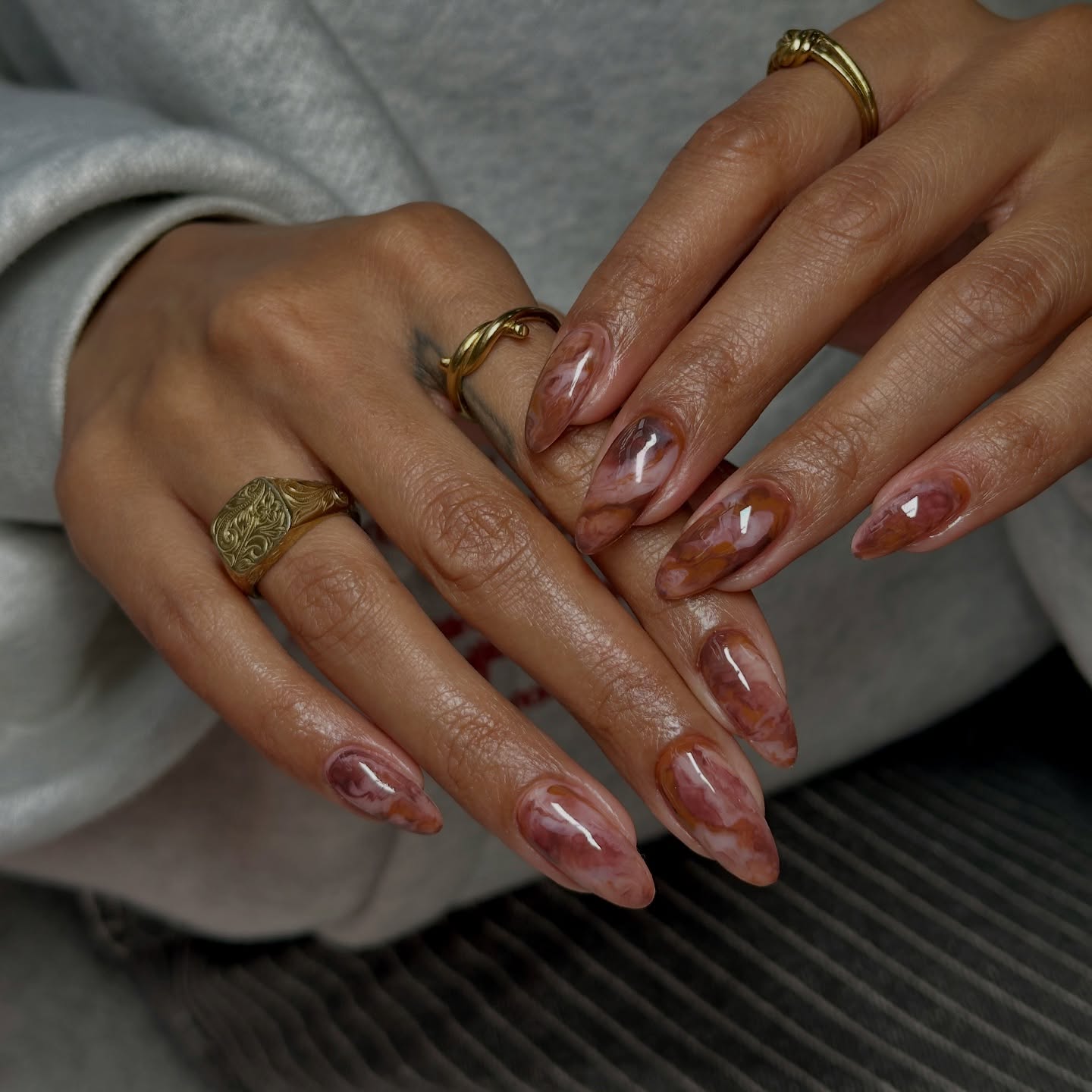 Salted Iced Coffee Nails