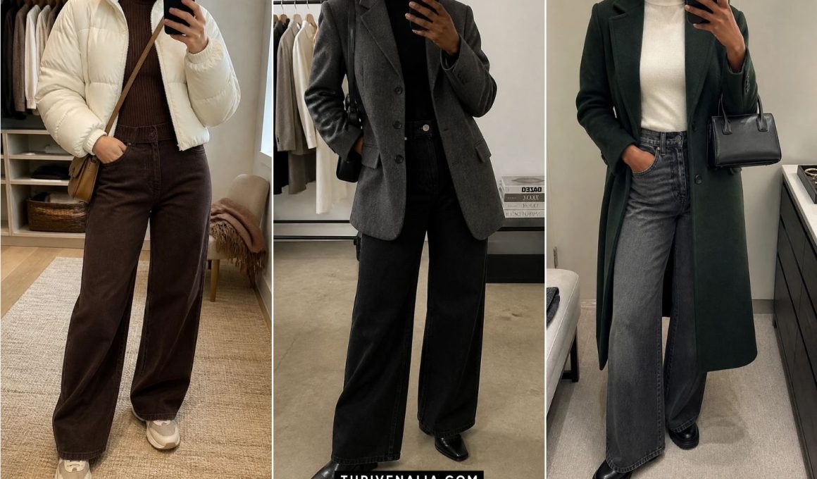 Winter Outfits With Wide-Leg Jeans You’ll Love Wearing