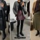 Winter Skirt Outfits With Sweaters and Boots